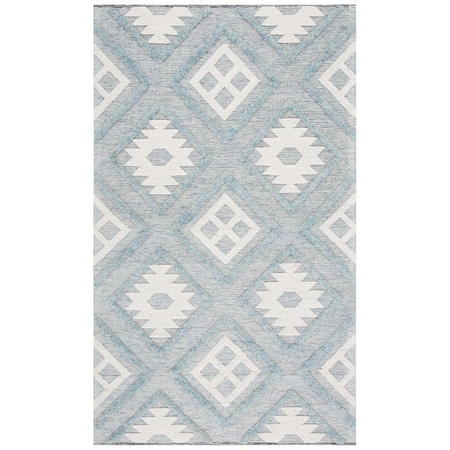 Safavieh Vermont Hand Loomed Rectangle Area Rug Blue & Ivory - 5 x 8 ft. VRM603M-5